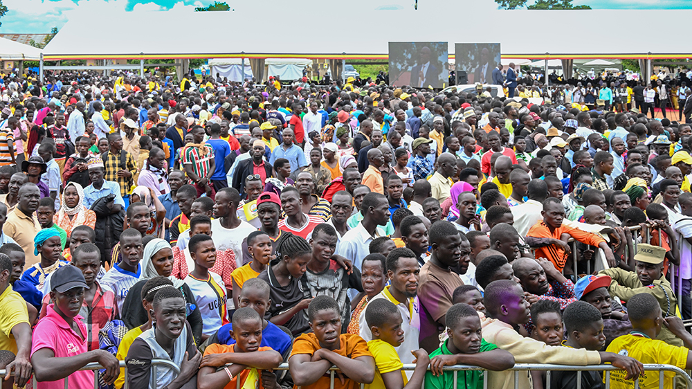 Residents gathered at the thanksgiving ceremony. (Courtesy)