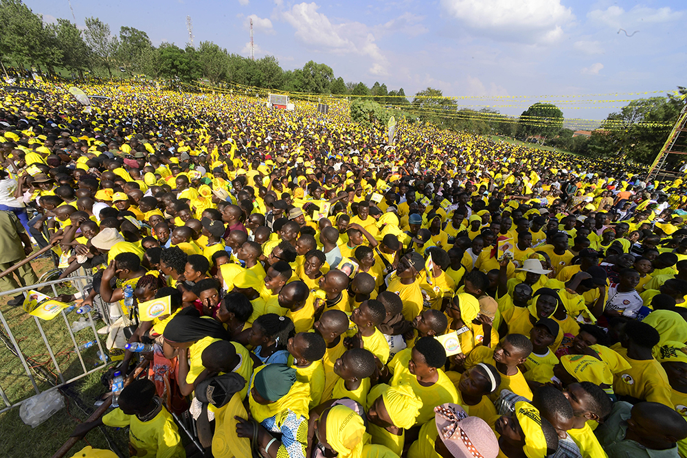 NRM supporters at the campaign rally in Mbarara. (PPU)
