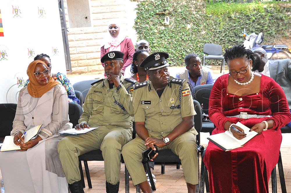 (L-R) Sharifah Buzeki, the Executive Director KCCA, Rusoke Kituuma Spokesperson Uganda Police, Patrick Onyango Deputy Spokesperson Uganda Police and Sheila Birungi Director Gender Community Service and Chairperson organizing committee Kampala Festival. (Photo by Nancy Nanyonga)