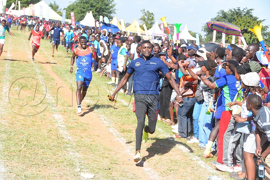 DFCU wins the 4x100m race at the Bankers Gala 2026 at Kyambogo. Photo: Silvano Kibuuka