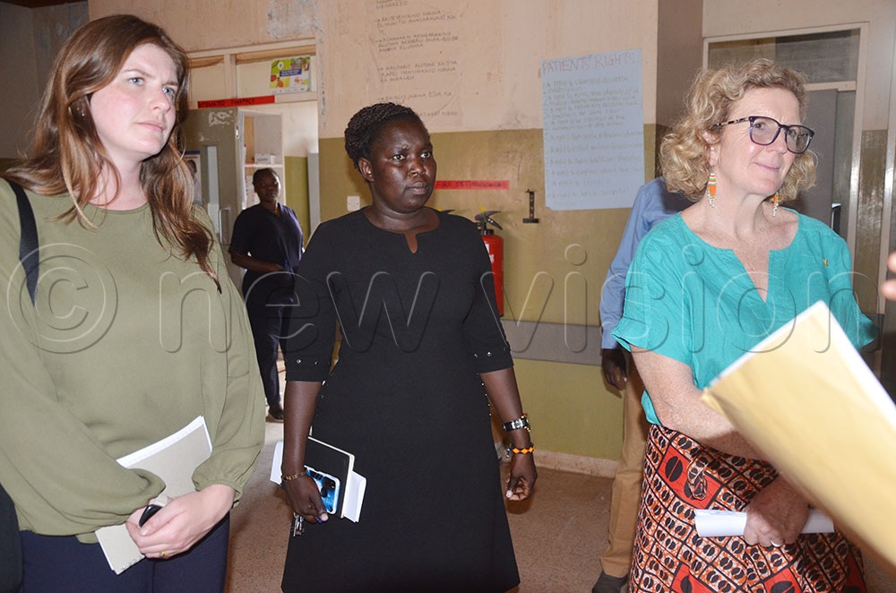  Irish Anbassador to Uganda Mags Gaynor speaks to Karita Health Centre and local government staff before commissioning the district drug store. (Credit: Olandason Wanyama)
