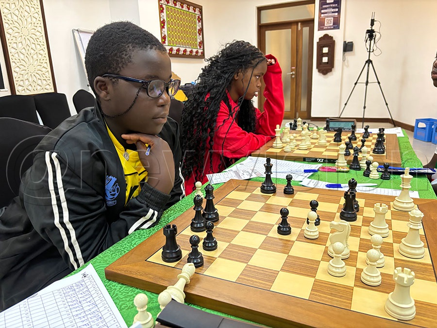 Juliet Asaba in action during Africa Schools Chess Championship