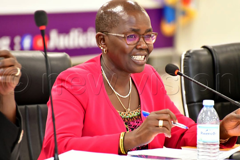 The Principal Judge, Lady Justice Jane Frances Abodo, speaking during the Juvenile Justice Roundtable at the Court of Appeal Conference Hall on Friday, 23rd October 2026. (Photo by Mpalanyi Ssentongo)