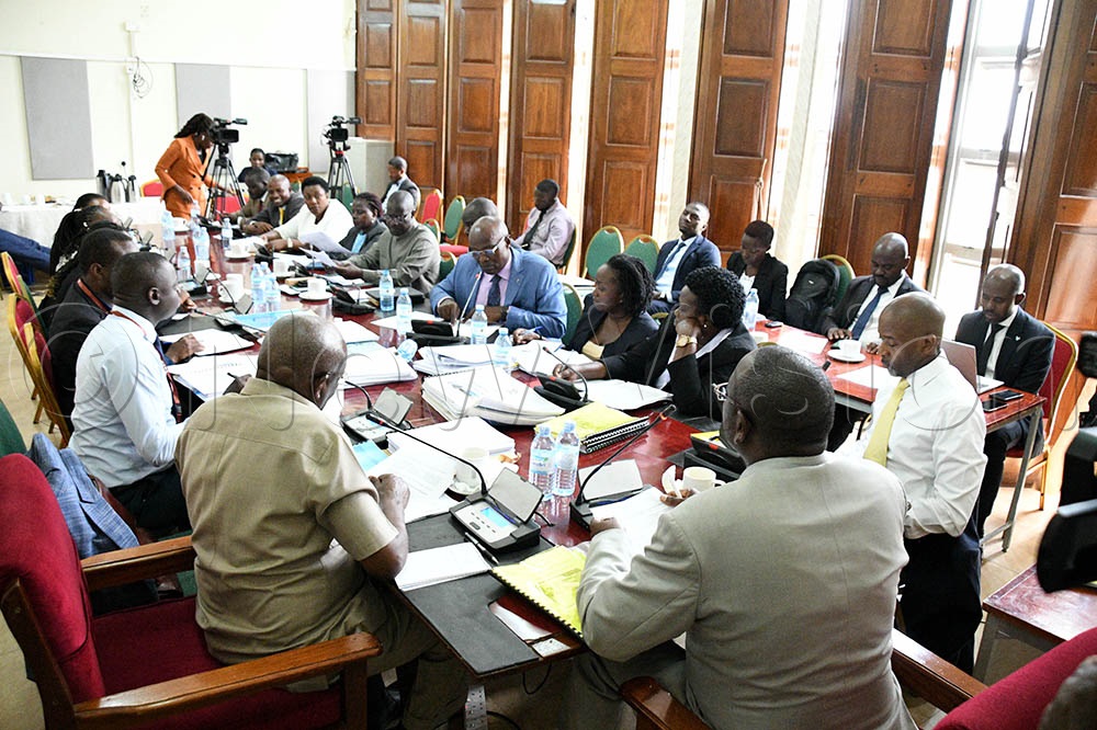 A cross section of the natural resources committee of parliament interact with the energy ministry at parliament on October 4, 2023./Photo by Maria Wamala