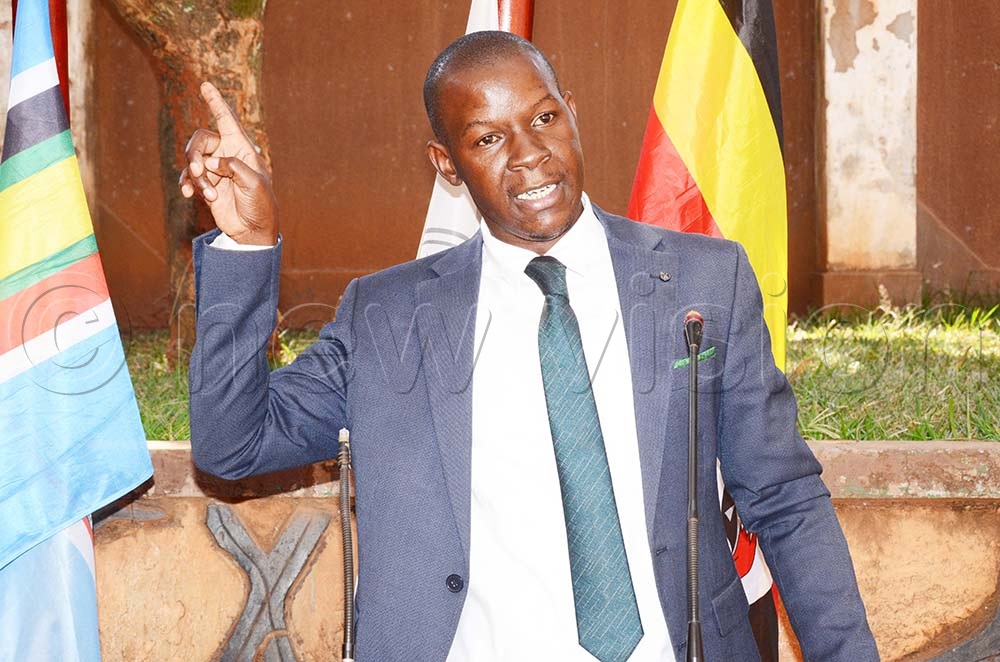 One of the petitioners and former Uganda Young Democrats (UYD) vowing to stop Mao's candidature over the sham Mbarara delegates conference. (Credit: Isaac Nuwagaba)