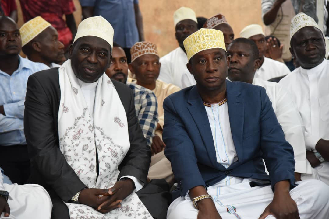 Prince Kassim Nakibinge Kakungulu (left) attended Matovu's send off. Photo by Patrick Kibirango