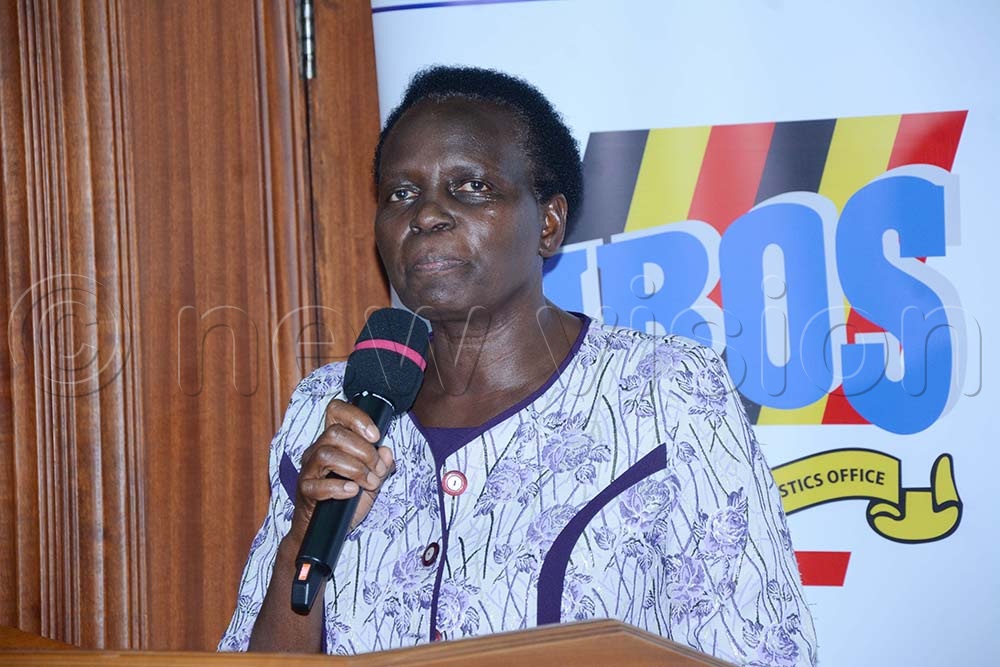 Kedrace Turyagyenda Permanent Secretary for the Ministry of Education and Sports addressing journalists about Baseline Education Census report during launch of Baseline Education Census report at Uganda Bureau of Statistics on May 28, 2026. (Credit: Mary Kansiime)