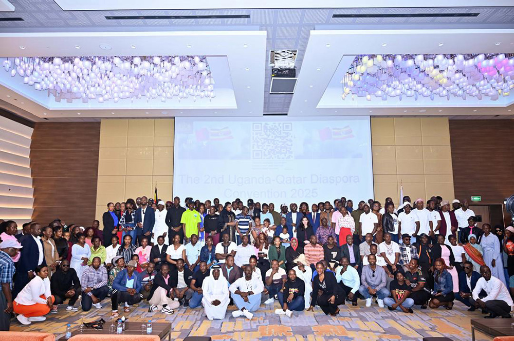 The convention, held under the theme “Doubling Our Efforts in Sustaining a United and Progressive Uganda,” brought together Ugandan migrant workers, professionals, community leaders, and government representatives. (Credit: Uganda High Commission Qatar)