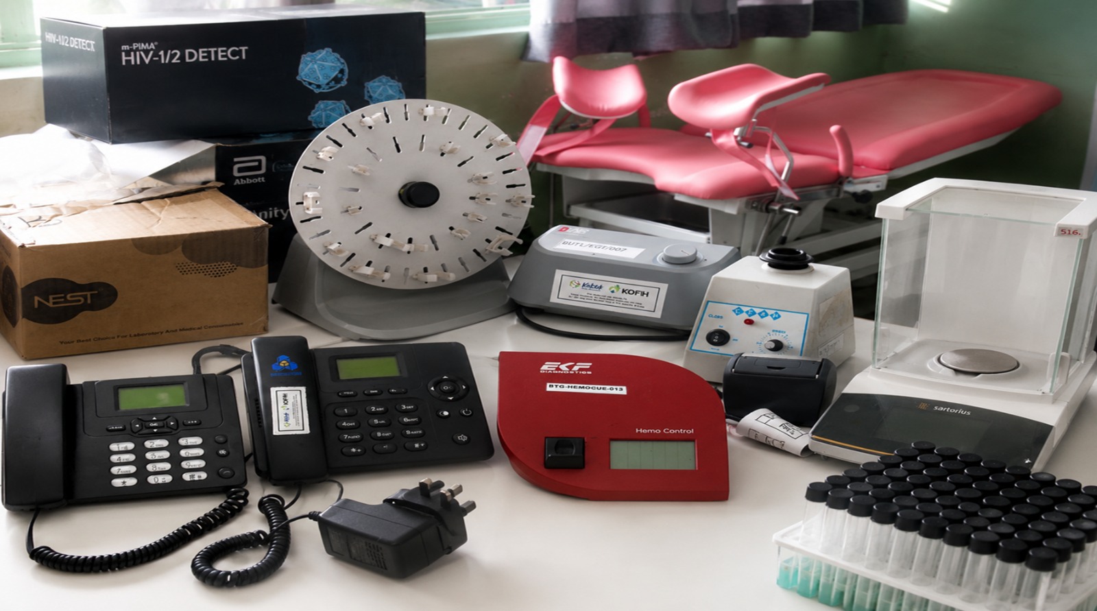 Some of the laboratory and diagnostic equipment assessed during the evaluation.