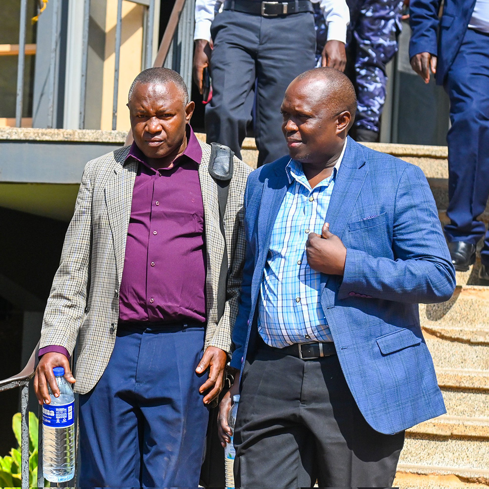 Kamuli chief administrative officer (CAO) Nasser Mukiibi and Kamuli chief finance officer Alex Kifuuse were charged on Monday, January 19, 2026. (Courtesy photo)