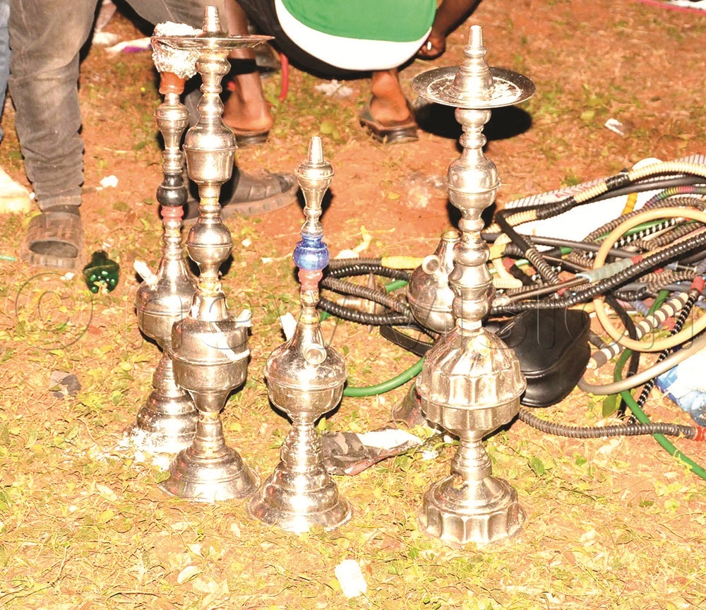 Some of the Shisha ports confiscated during a night operation conducted by KCCA enforcement officers together with other security agencies.