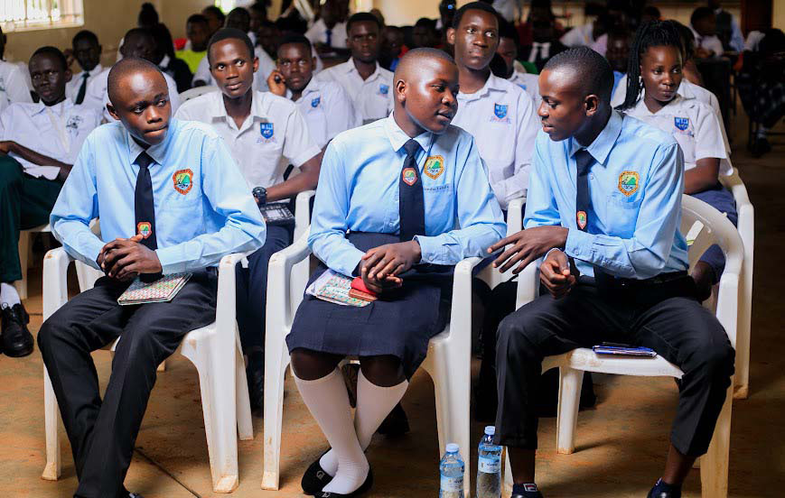 Students interacting during the grand finale of the youth debate and literary championship at Kyambogo College School in Banda on 22 May 2026. (Photo by Juliet Kasirye)