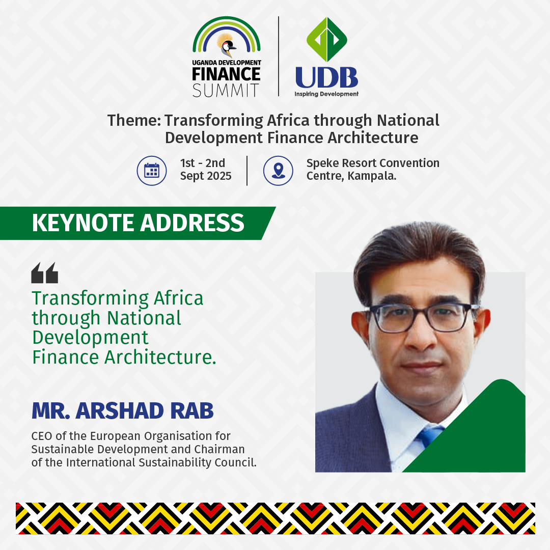 Arshad Rab, CEO & Chairman of the European Organisation for Sustainable Development, as a keynote speaker.