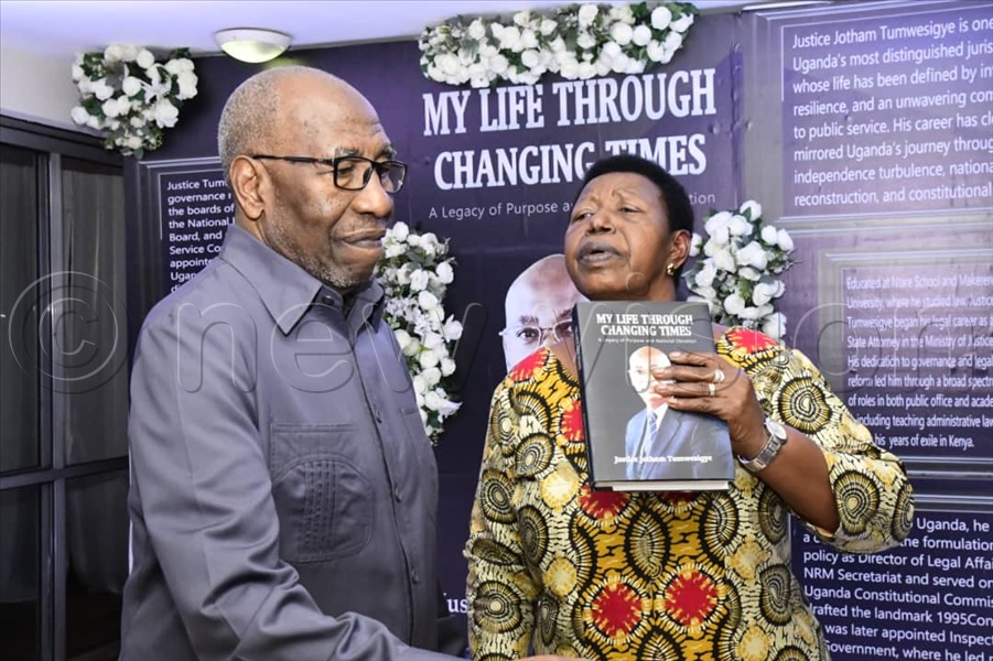 Former premier Dr. Ruhakana Rugunda and former ethics minister Miria Matembe.