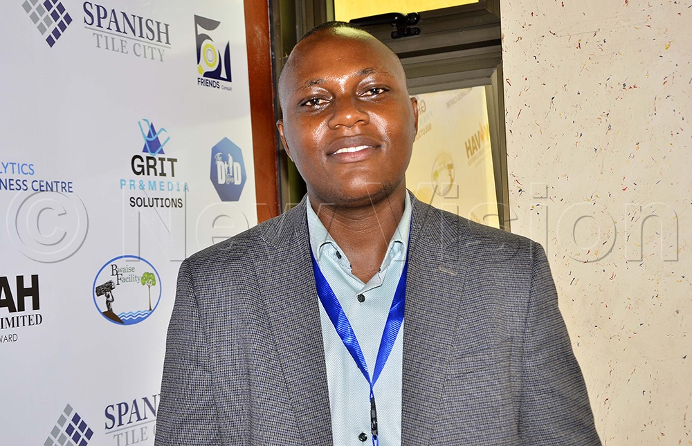 Micheal Agaba, Zazu Africa Safaris CEO addresses journalists during the third edition of the CEO Business Conference 2026 at Nican Resort in Seguku. (Photo by Juliet Kasirye)