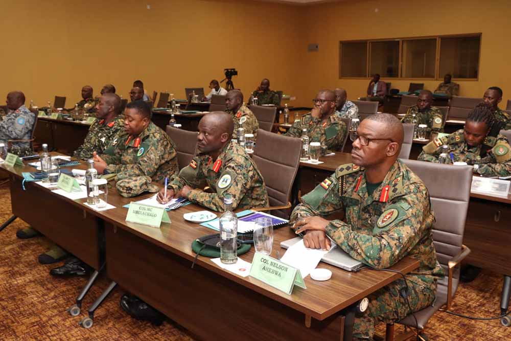 Senior UPDF officers attending U.S Army Lt. Gen.  Michael Thomas Flynn's   lecture on leadership at Speke Resort Hotel Munyonyo in Kampala on March 16, 2026.