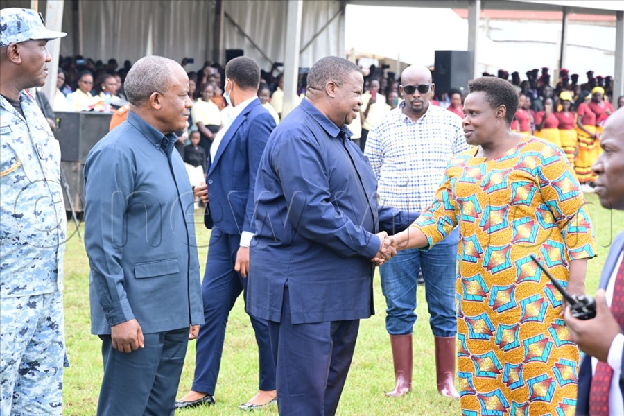  General Kahinda Otafiire, the Minister of Internal Affairs welcomed the Vice President (VP), Jessica Alupo at the function.