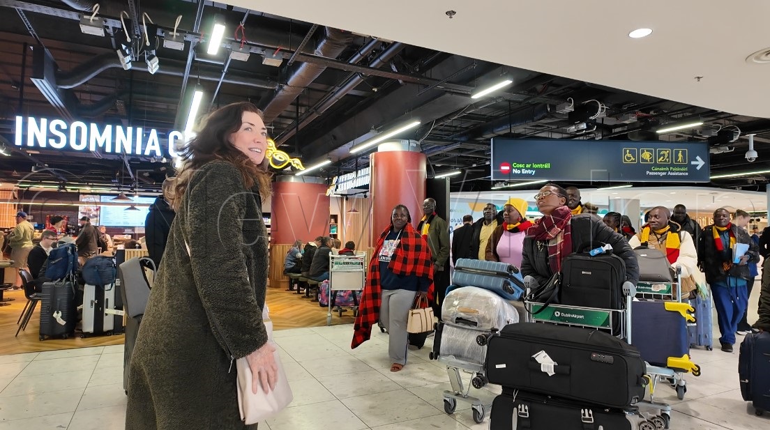 Teachers Making a Difference team received at Dublin airport upon arrival. (Credit: Roggers A)