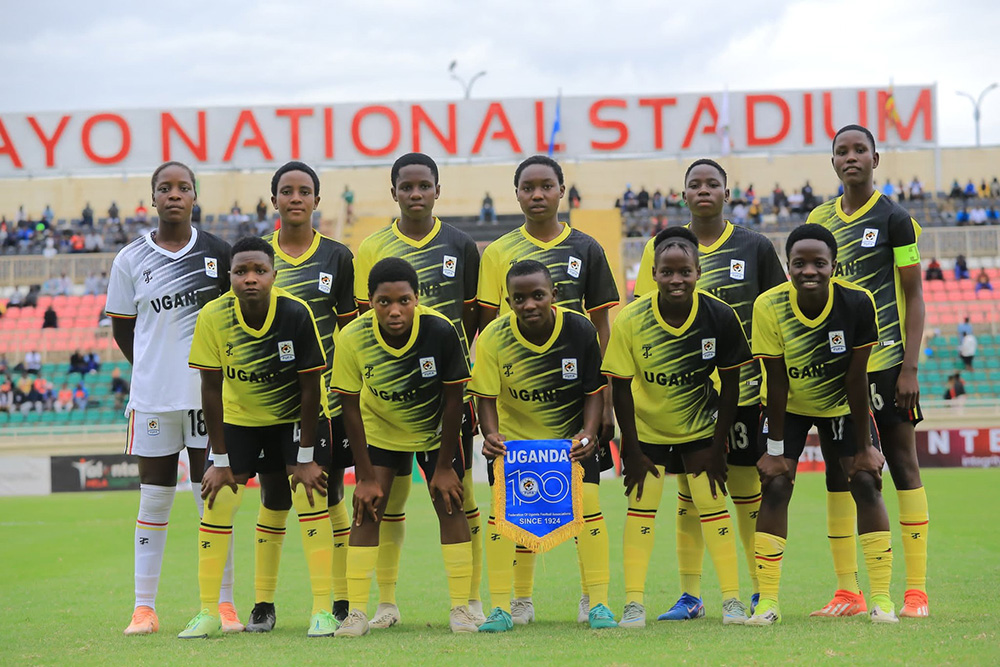 The Uganda’s Teen Cranes team posing for a photo before the game against Kenya at Nyayo National Stadium in Nairobi, Kenya. (Courtesy photo)