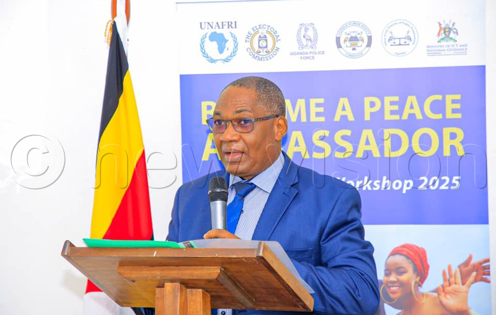 Dr Edourd Kitio rallied the youth to cease electoral violence,  pointing out that the vice can easily tear down the country. (Credit: Miriam Najjingo)