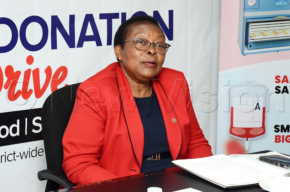 Dr Dorothy Kyeyune Byabazaire, Executive Director of the Uganda Blood Transfusion Services (UBTS), addresses participants during the launch of the Rotary Mega Blood Donation Drive at the Nakasero Blood Bank on June 26, 2026. (Photo by Lawrence Mulondo)