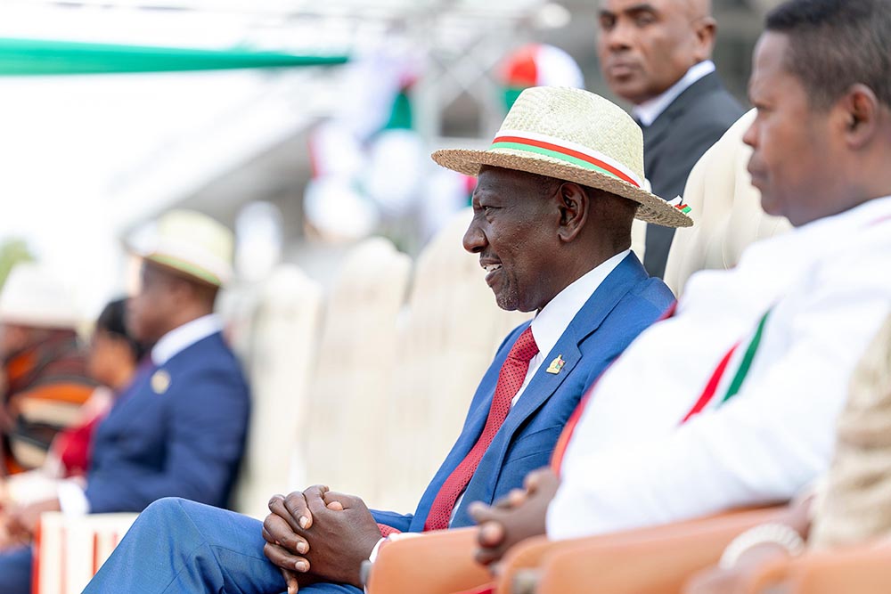 Kenya's  William Ruto at Madagascar's 66th Independence Day celebrations at Barea Stadium in Antananarivo. (Courtesy Photo)