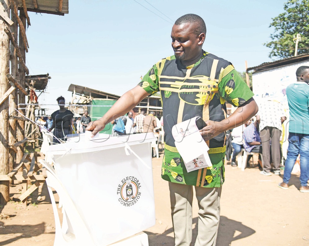 Frank Bulira, the presidential candidate representing  the Revolutionary People&rsquo;s Party, voting yesterday