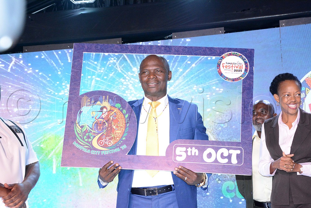 Kabuye Kyofatogabye, the State Minister for Kampala Capital City and Metropolitan Affairs during the launch of Kampala City Festival at City Hall on August 6, 2025. (Photo by Mary Kansiime)