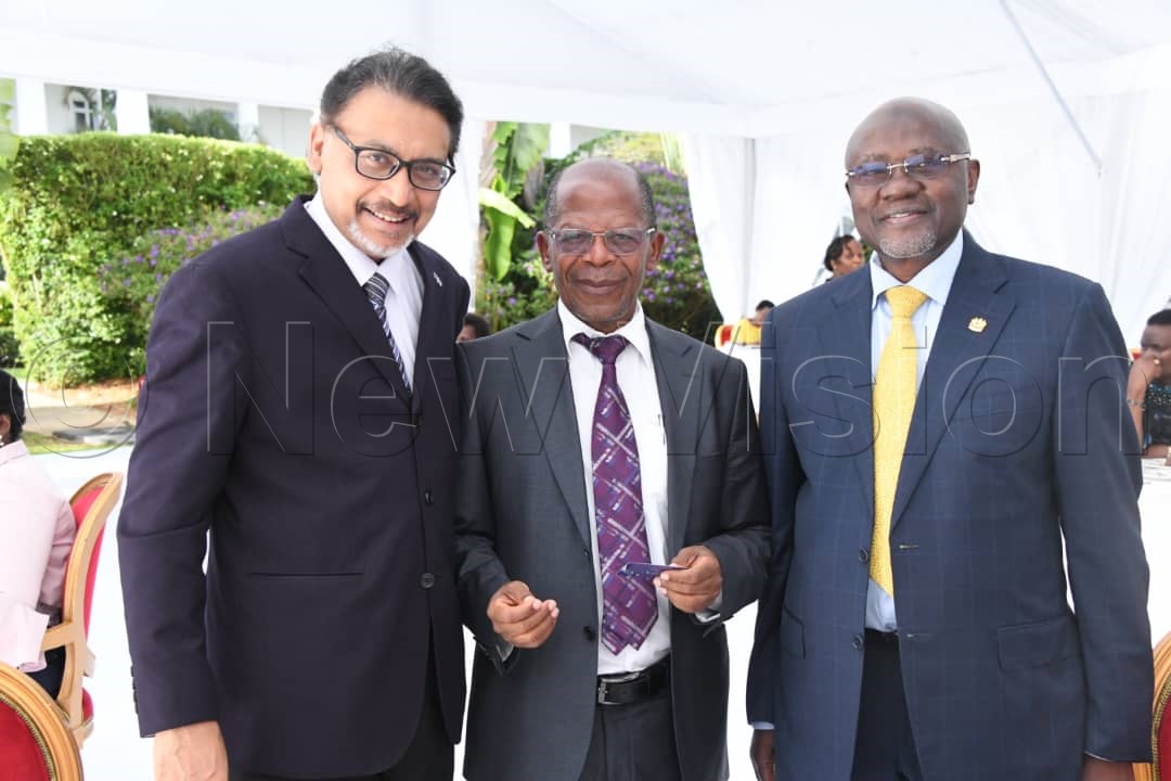 Prof. Joseph Adaikalam, Minister Muyingo and Haji Habib Kagimu.