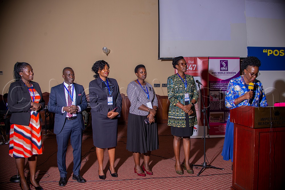UCLF President Muhairwe delivering her speech 
