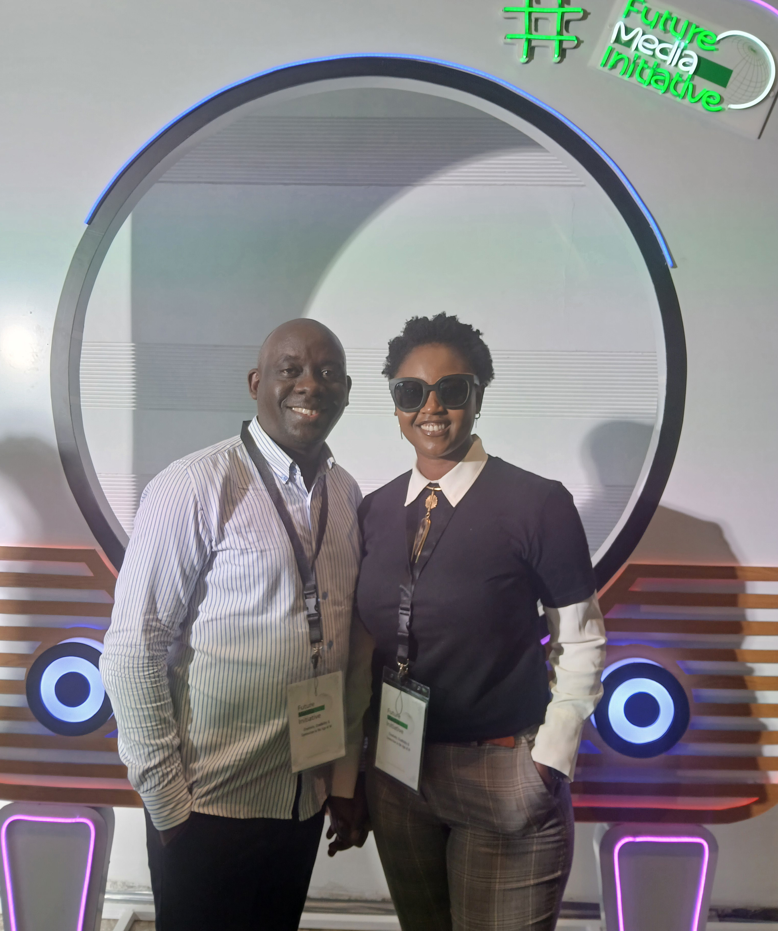 Fred Kaweesi with Kenyan celebrated journalist and Brand Influencer Nini Nana Owiti at the conference. (Photo by Fred Kaweesi)