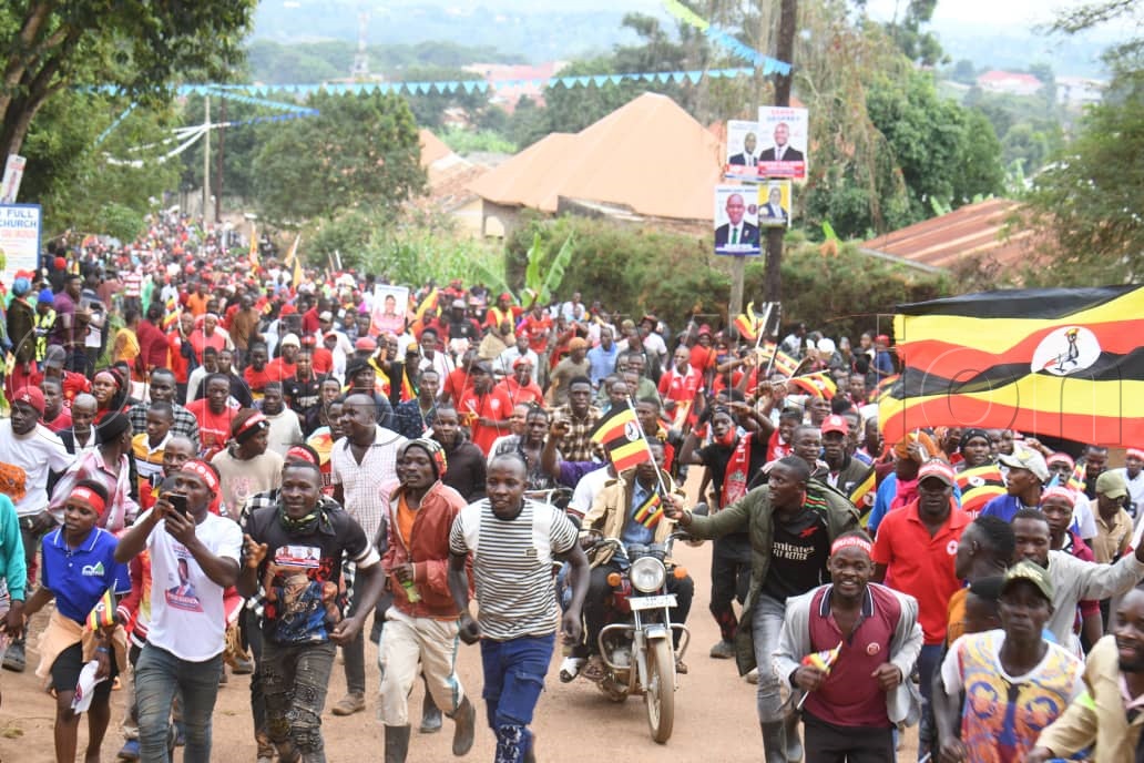 NUP supporters. (Credit: Posniano Nsimbi)