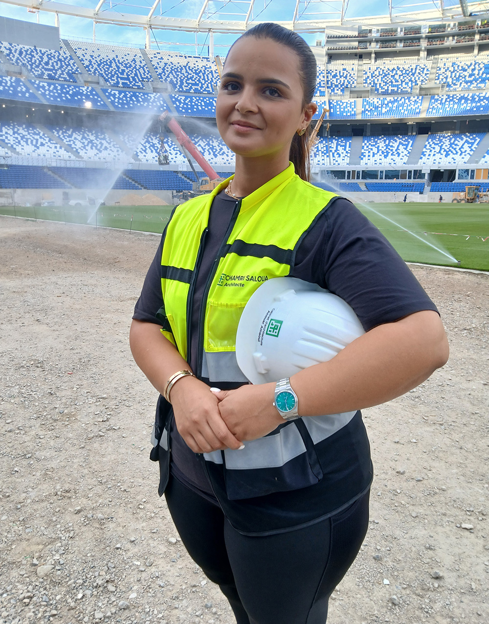 The stadium’s lead architect, Chamri Saloua, said Tangier features elements of modern architecture deeply rooted in Moroccan culture and international traditions