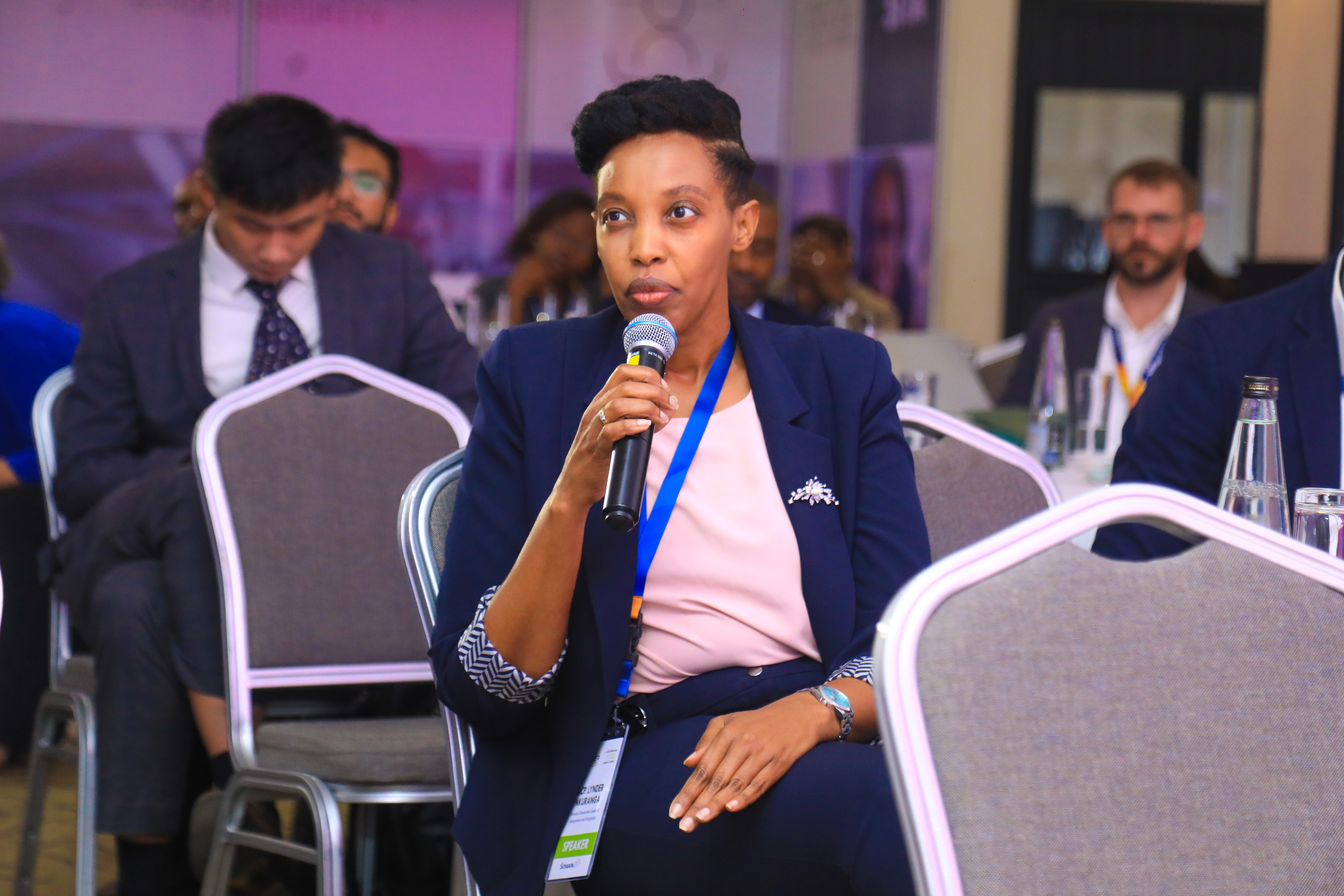 The director General of Immigration and Emigration in Rwanda, Lynder Nkuranga speaks during a conference on East Africa Border Security on 4 Nov 2025 at Mestil Hotel Kampala. Courtesy Photo