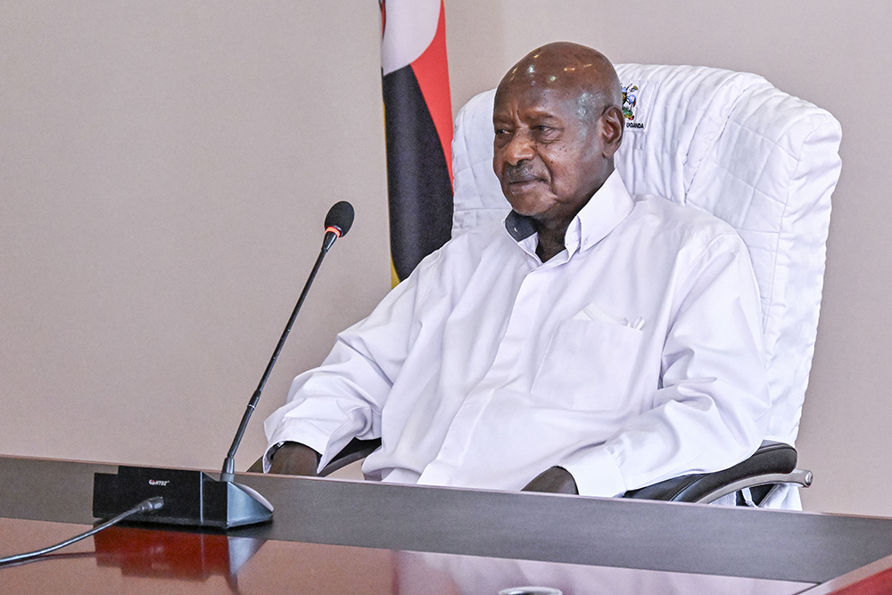 President Yoweri Kaguta Museveni makes his remarks while meeting the Kenya High Commissioner to Uganda His Excellency Joash Maang at the State House Entebbe on 28th July 2025. (Photo by PPU/ Tony Rujuta)