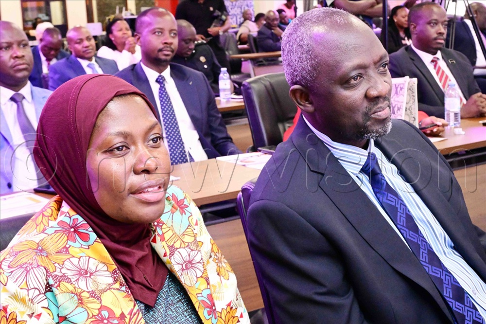 Dr. Aminah Zawedde, Permanent Secretary of the Ministry of ICT and National Guidance with Justice Andrew Khaukha Executive Director Judicial Training Institute (JTI) in attendance