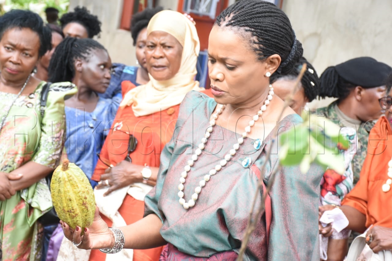 Maama Nnaabagereka nga yetegereza ekibala kya kkooko