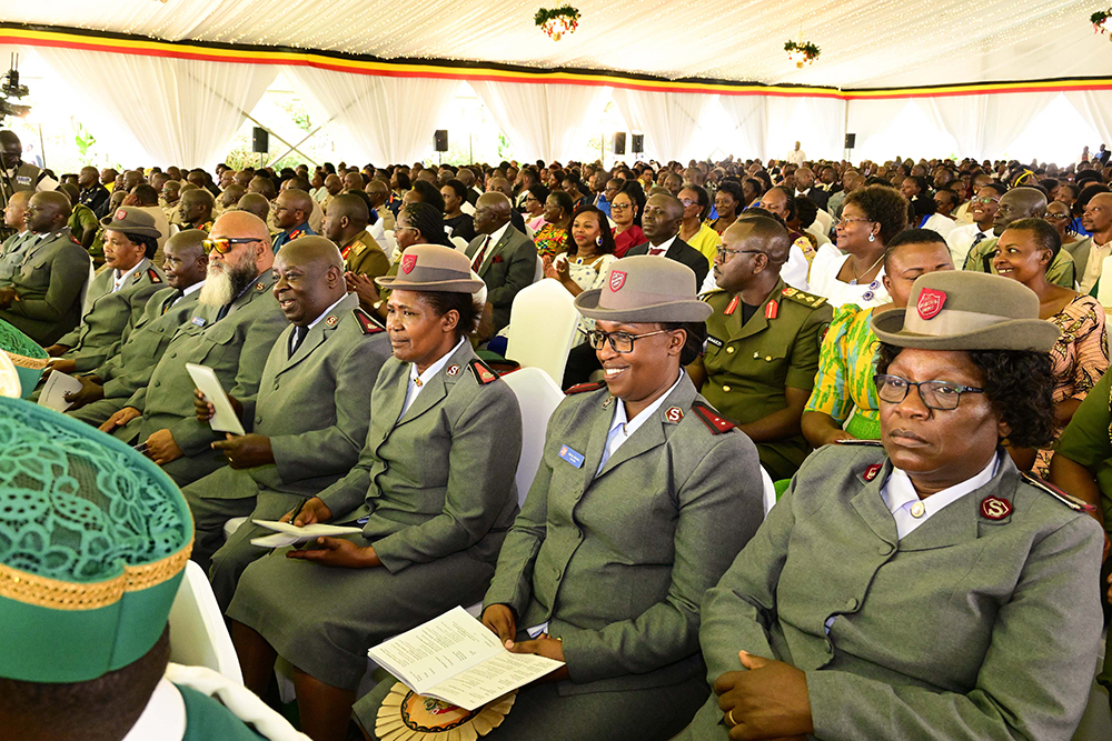 Some of the people who turned up for national thanksgiving prayers at State House Entebbe on Friday, Dec. 12, 2025. (PPU Photo)