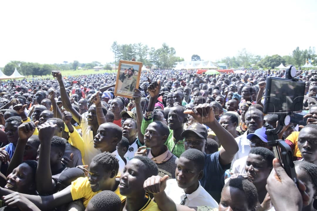 Voters at a rally for President Museveni in Dokolo. (Credit: Eddie Ssejjoba)
