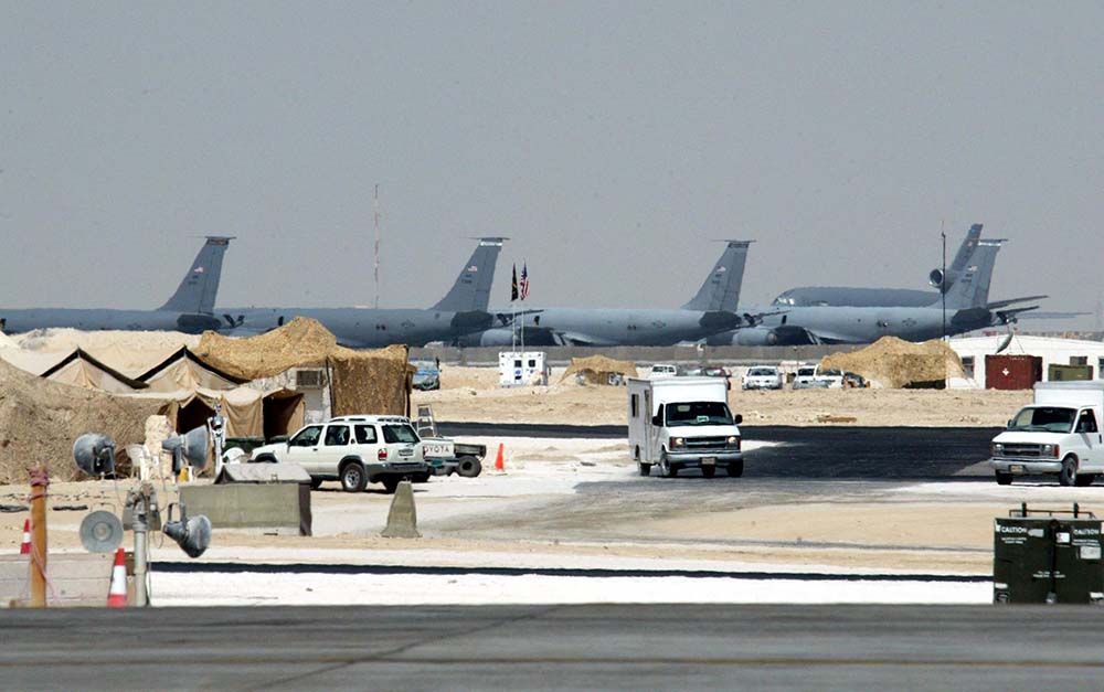 A general view of the Al-Udeid US military air base, south of Doha, on October 23, 2002. (AFP/Files)