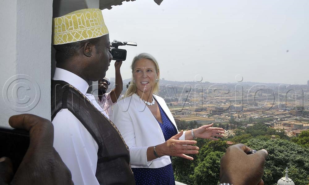Without giving details, Chesney said they discussed a number of topics, including unity and development. She thanked Nakibinge for the warm welcome. (Credit: Wilfred Sanya)