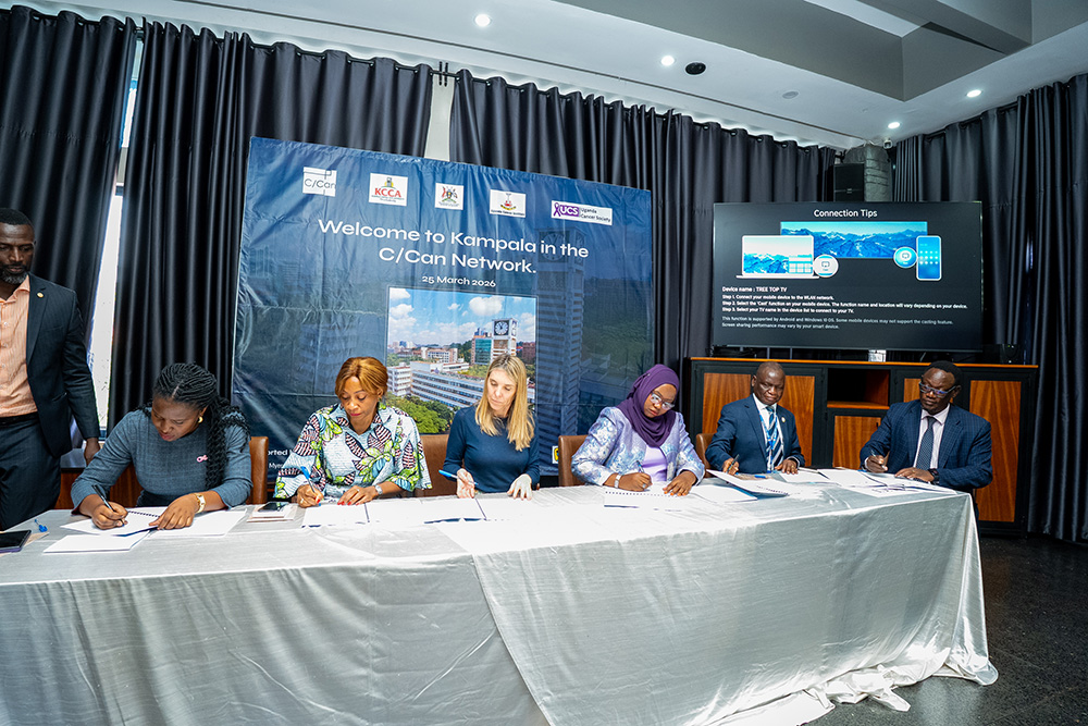 Kampala city leaders and C/Can officials signed a five-year agreement to improve how cancer is detected, diagnosed and treated across Kampala with data-driven planning at its core. (Courtesy photo)