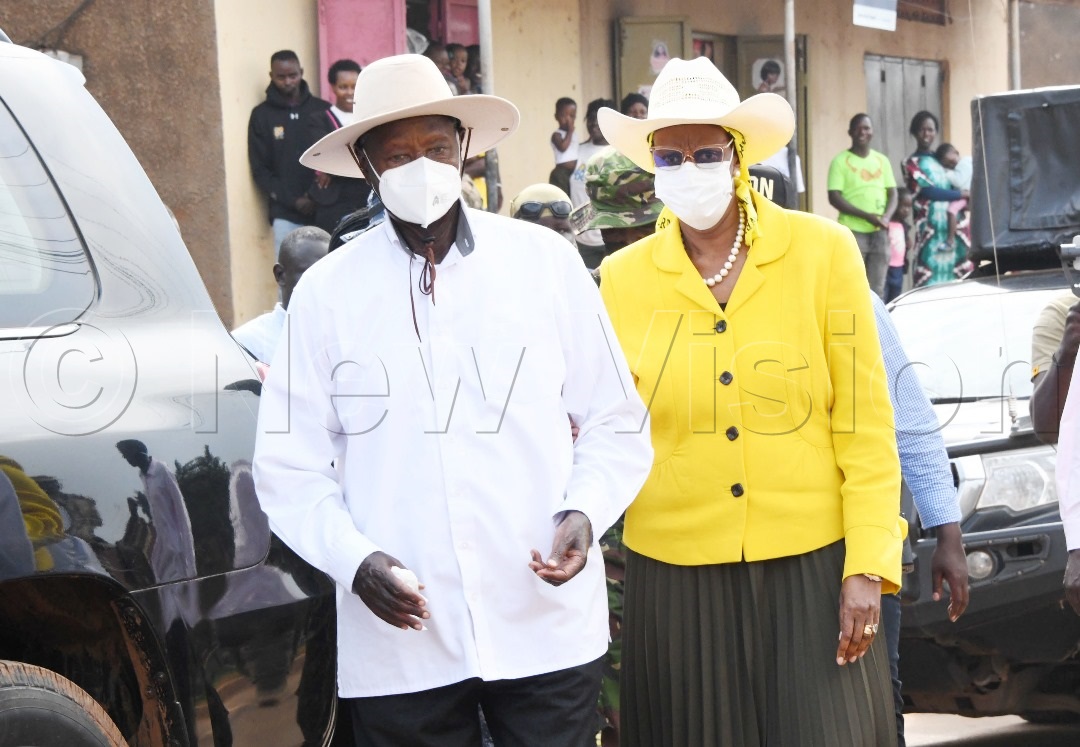 President Yoweri Museveni and the First Lady and Minister of Education and Sports, Janet Museveni.