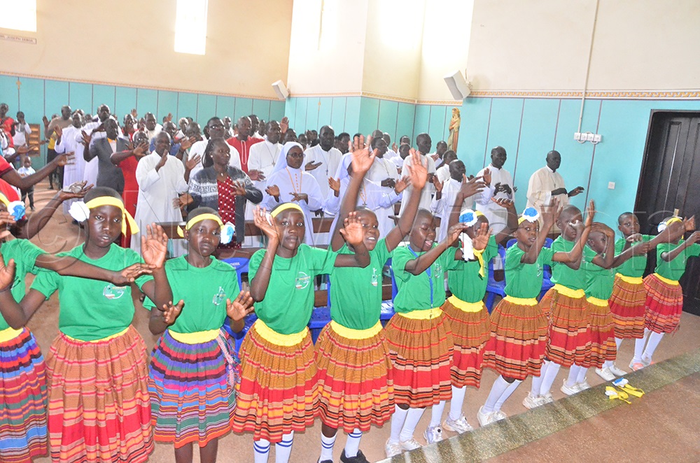 Flower Girls dancers ministering during the Mass in celebration of Martyrs Day at Uganda Martyrs Cathedral in Lira City on Wednesday, June 3, 2026. (Credit: Joseph Ekol)
