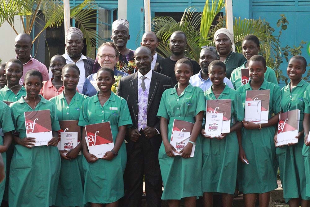 Nabisunsa Girls School French students with their teachers. Nabirye's research will help boost teaching and learning in secondary schools. (Credit: Ritah Mukasa)
