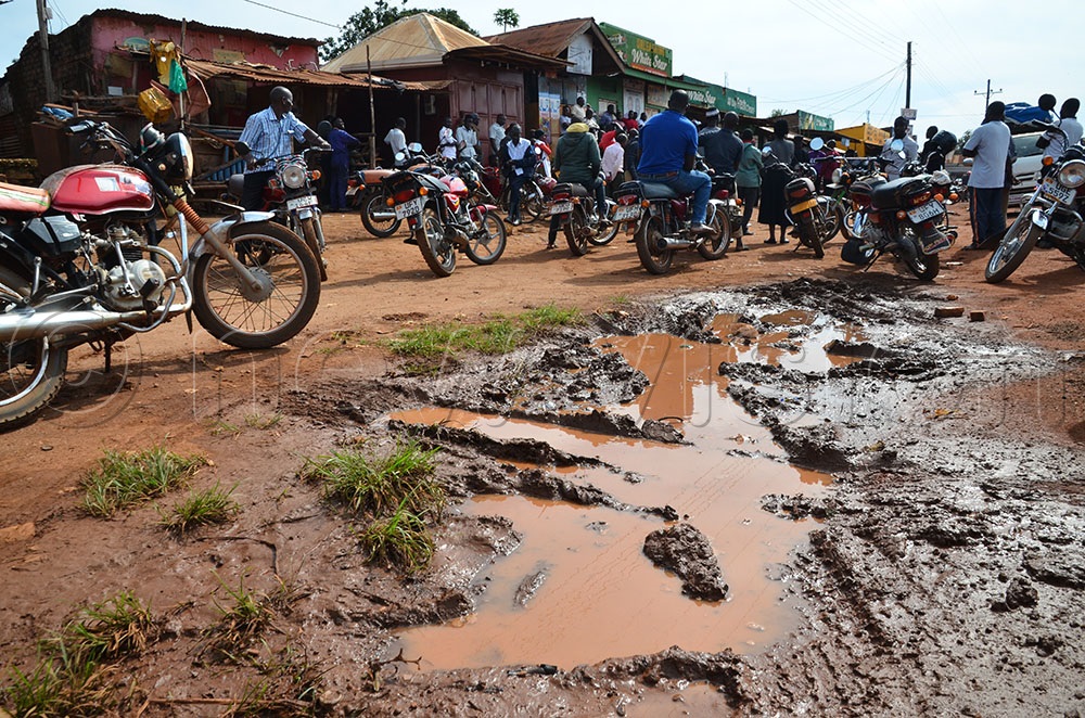 State of the roads in Kalangala Town Council. (Photo by Stuart Yiga)