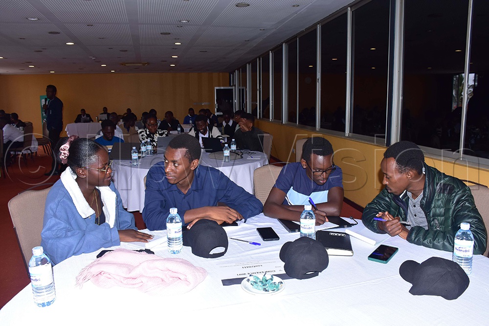 some of the  selected members to participate in the hackathon. (Photo by Sharon Nabasirye)