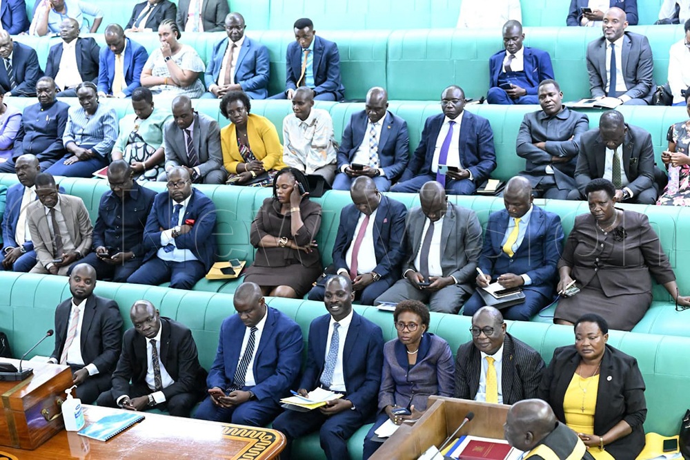 Members of Parliament during Plenary on Tuesday. (Credit: Maria Wamala)