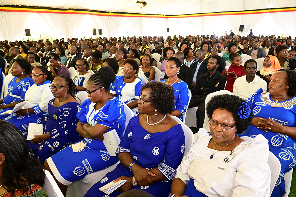 Some of the members of the Mothers Union attending the national thanksgiving prayers at State House Entebbe on Friday. PPU Photo