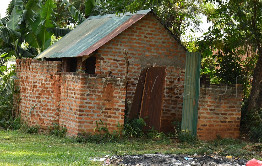 The alleged sh73m pitless toilet that was constructed at Muyembe Health Centre IV. (Photo by Donald Kiirya)